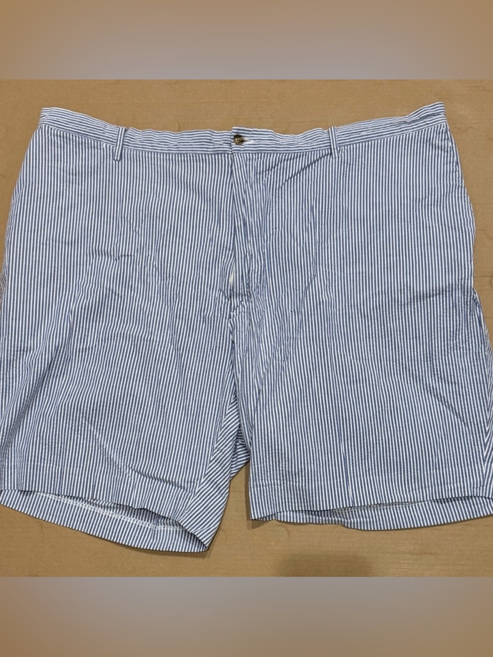 Polo Ralph Lauren Shorts Men 54 Seersucker Check Stretch Classic Flesh Pony 9.5”